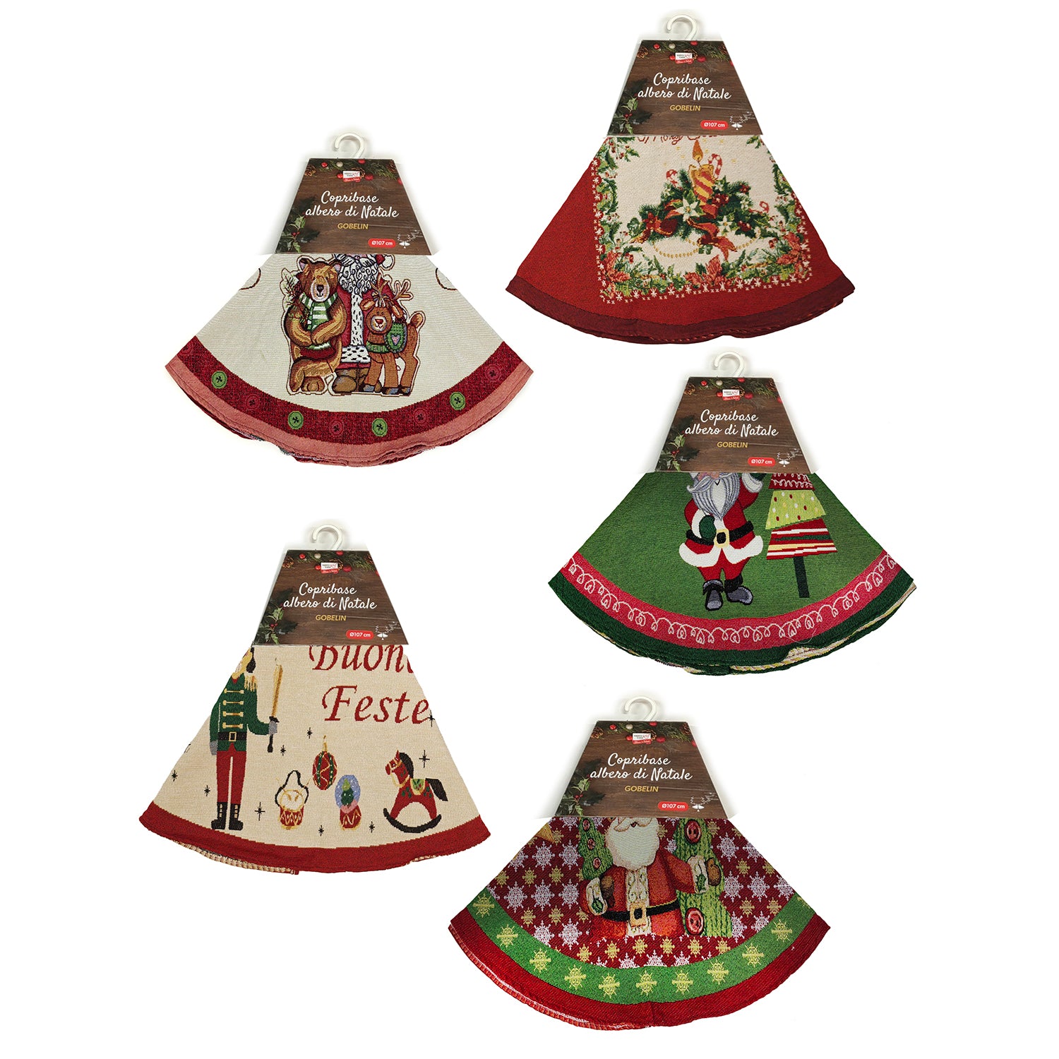 VESTIAMO CASA GRAN NATALE - Copribase albero di Natale in gobelin - diametro 107 cm